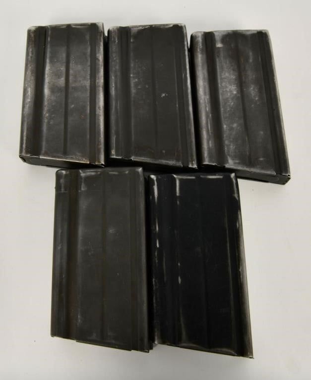 Lot 55: Lot of Five FN-FAL 20 Round Metal Magazines
