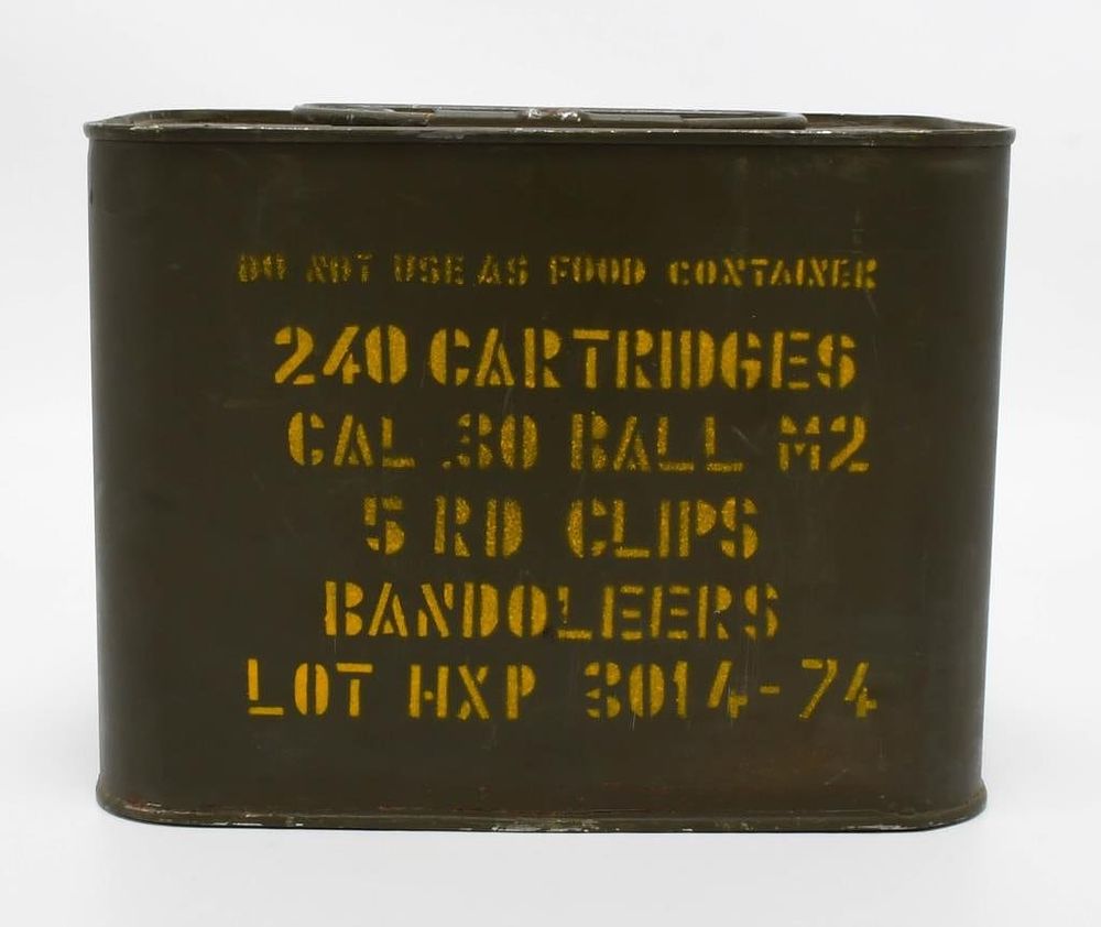 Lot 73: 240 Rd Sealed Spam Can Of .30-06 M2 Ball Ammo