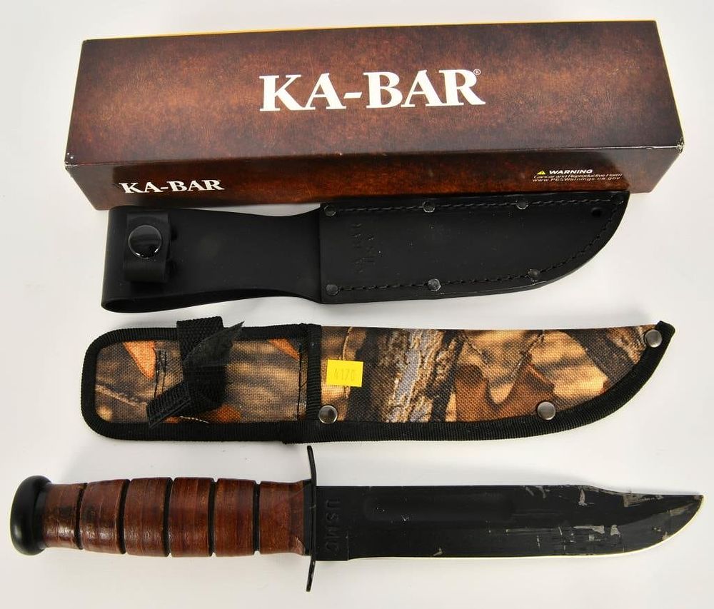 Lot 74: KA-BAR 1256 Short Fighting knife /Sheath