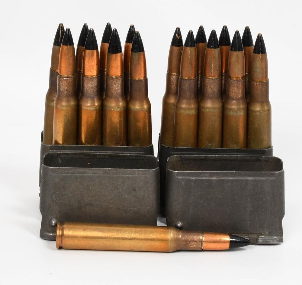Lot 103: 17 Rounds Of .30-06 AP Ammo On Enbloc Clips