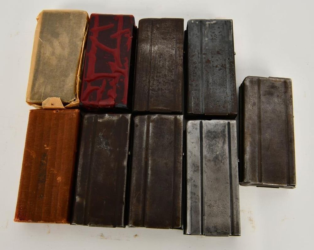Lot 109: Lot of Nine 15 Round M1 Carbine Magazines .30