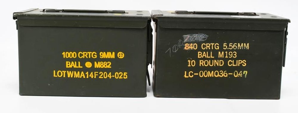 Lot 116: 2 Heavy Duty Metal Ammunition Cans