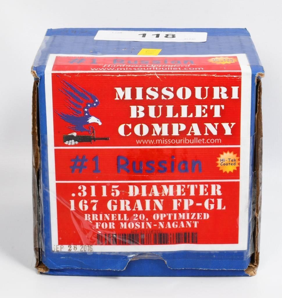 Lot 118: 242 Ct Of Russian .3115 Dia Reloading Bullet Tips