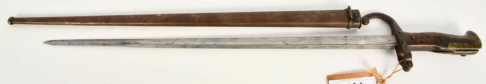 Lot 134: French M1874 Gras Bayonet w/Scabbard Matching#
