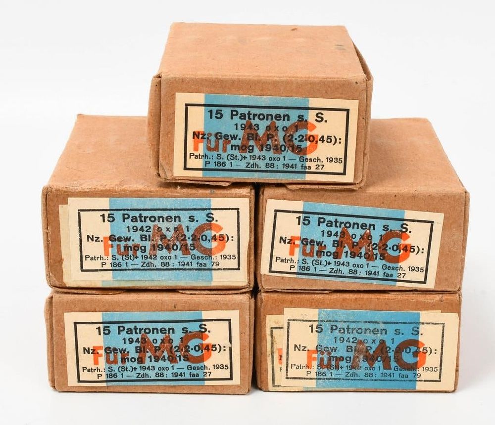 Lot 139: 75 Rounds Of German WWII 8mm Ammunition