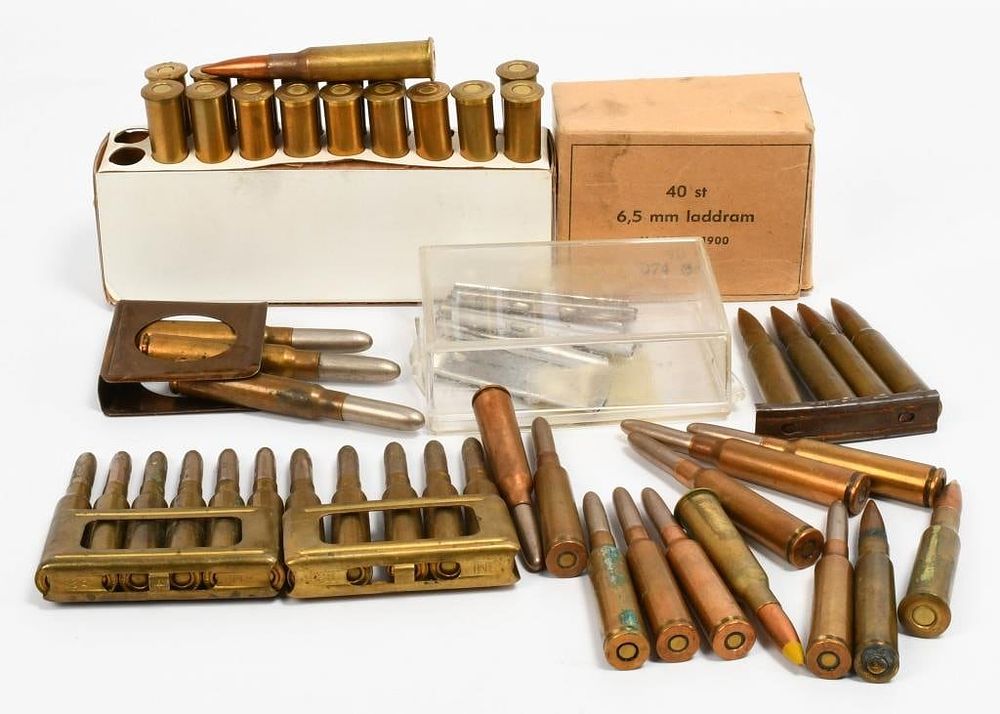 Lot 214: Lot of Various Caliber Ammunition & Stripper Clips
