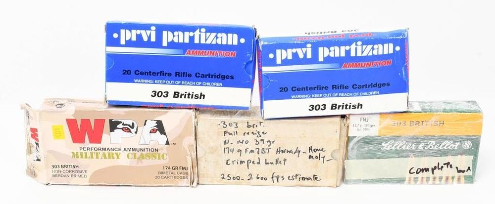 Lot 229: 72 Rounds Of Mixed .303 British Ammunition