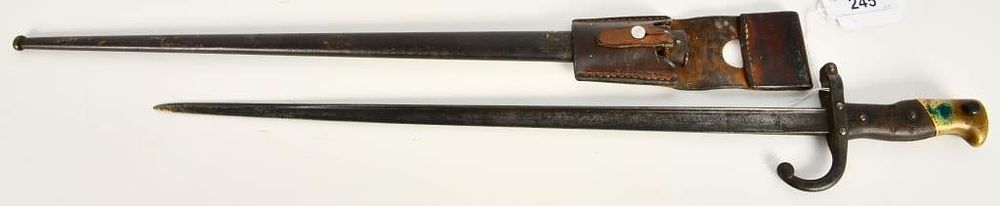Lot 245: Imperial French Model 1874 Sword Bayonet w/scabbar