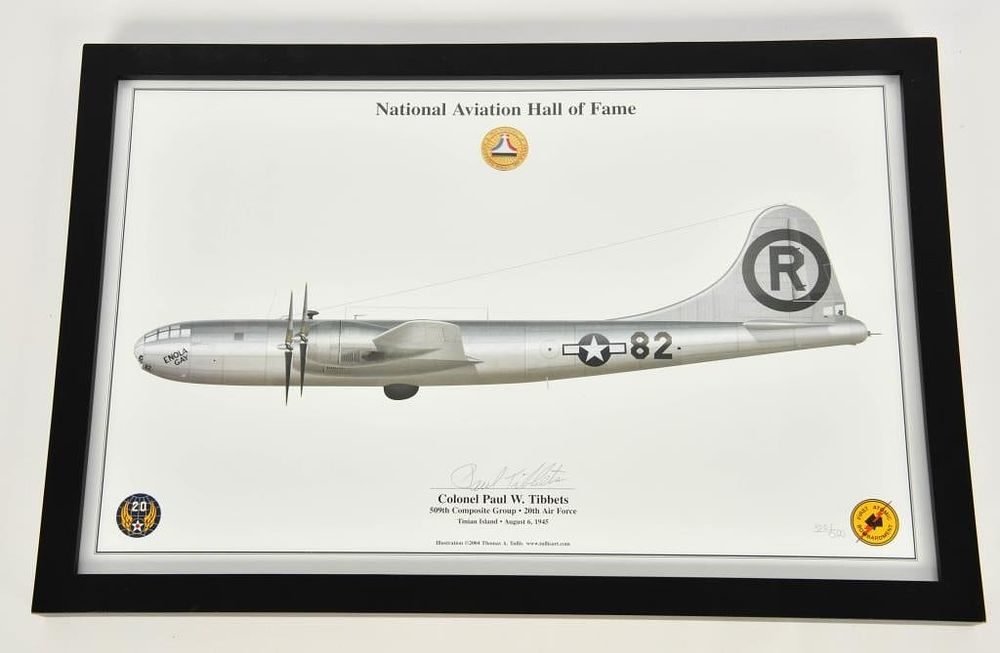 Lot 263: Signed 12x18 NAHF Bomber Plane Picture