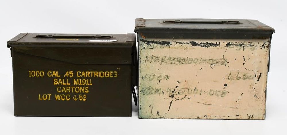 Lot 266: 2 Heavy Duty Metal Ammunition Cans