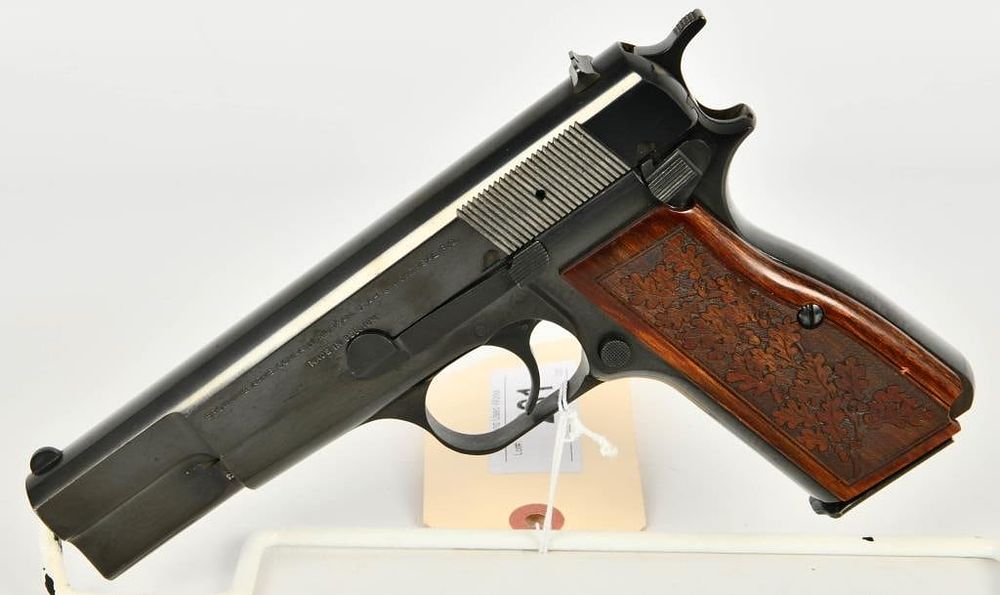 Lot 281: Belgium Browning High Power Semi Auto Pistol 9MM