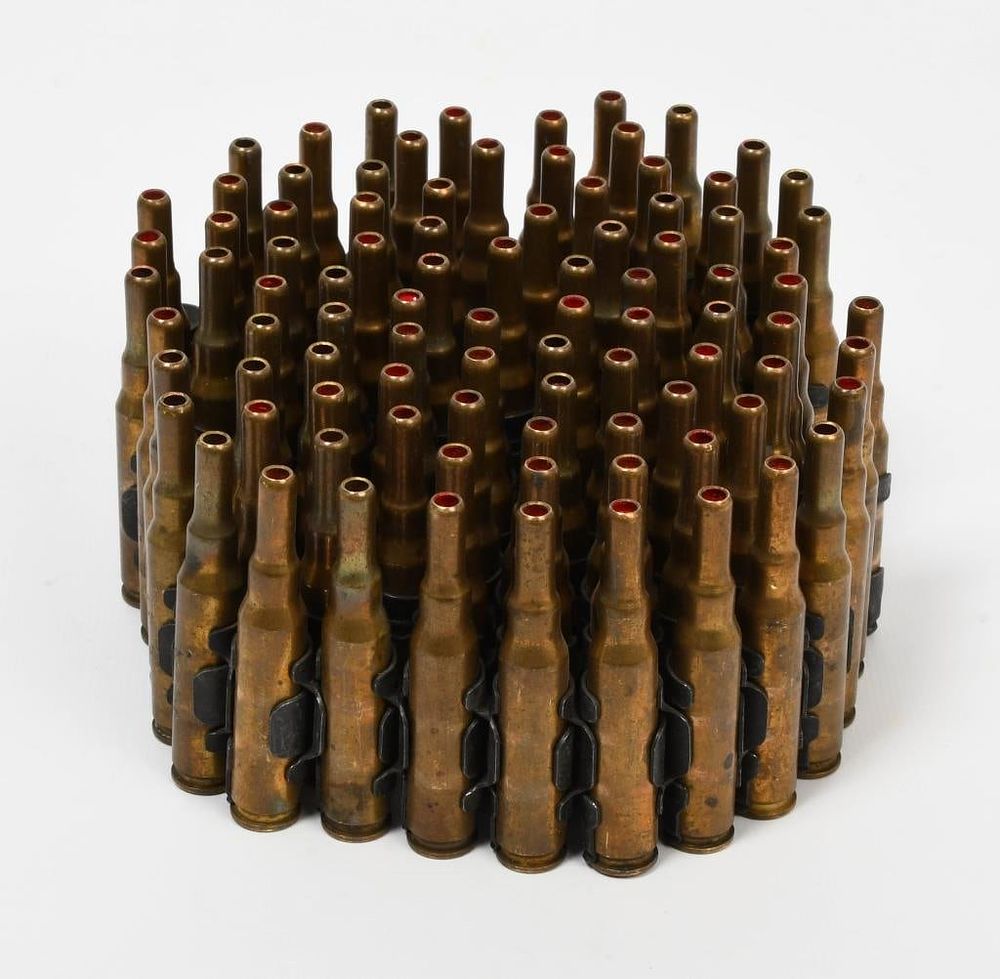 Lot 313: 91 Rounds Of Belt Linked .308 Cal Blank Cartridges