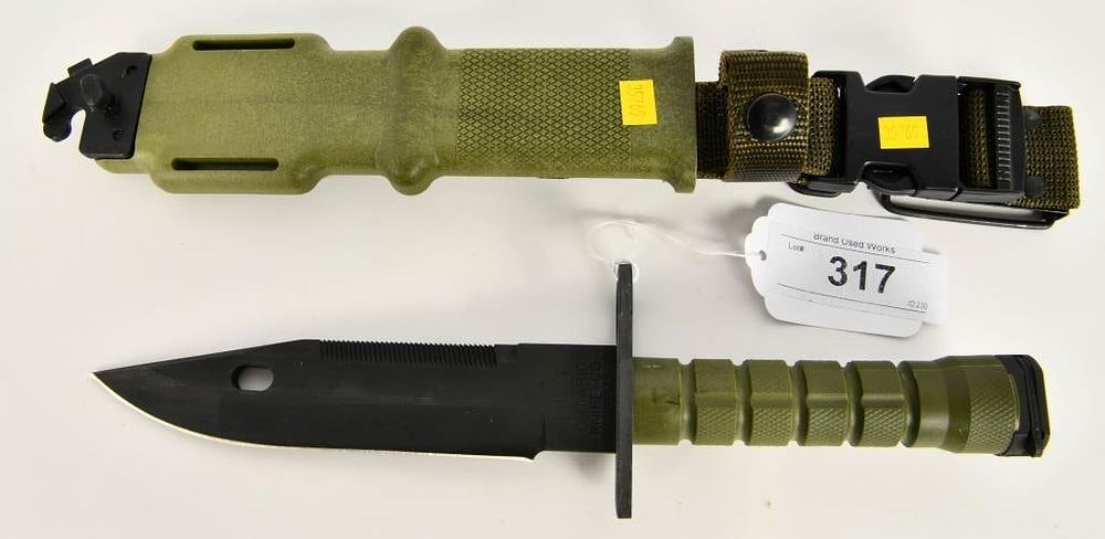 Lot 317: Ontario Knife Co Fixed Blade M9 Bayonet & Scabbard