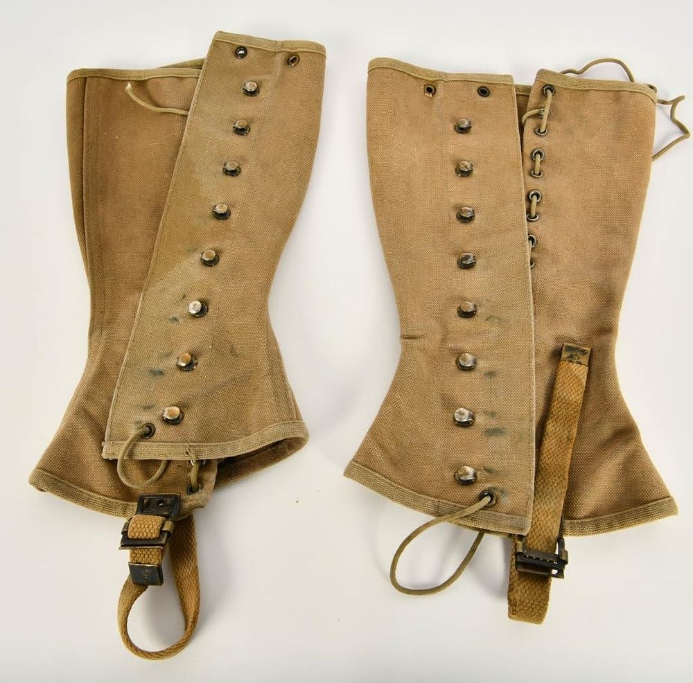 Lot 332: Military Canvas Spats Gaiters Boot Covers