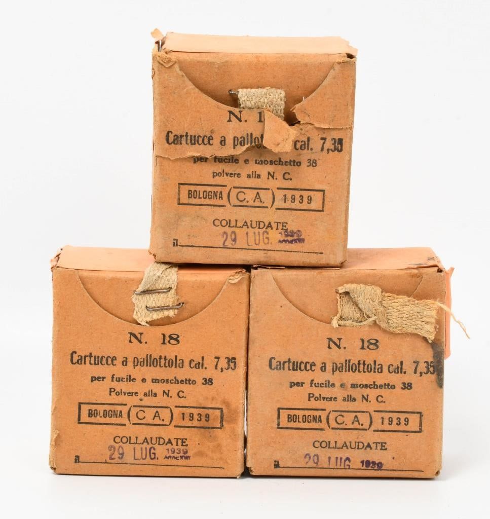 Lot 343: 54 Rounds of 6.5x52 Carcano Ammunition