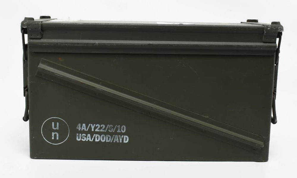 Lot 374: US Army 40mm Munitions Container OD Green