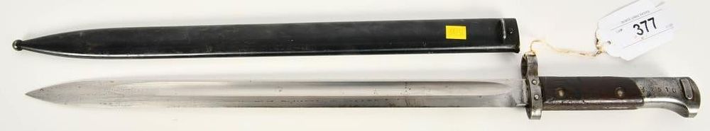 Lot 377: SCARCE Czech WW2 VZ23 Rifle Bayonet w/scabbard