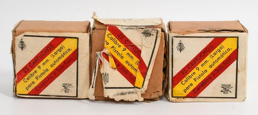 Lot 388: 75 Rounds of Priotecnia 9mm Largo Ammunition