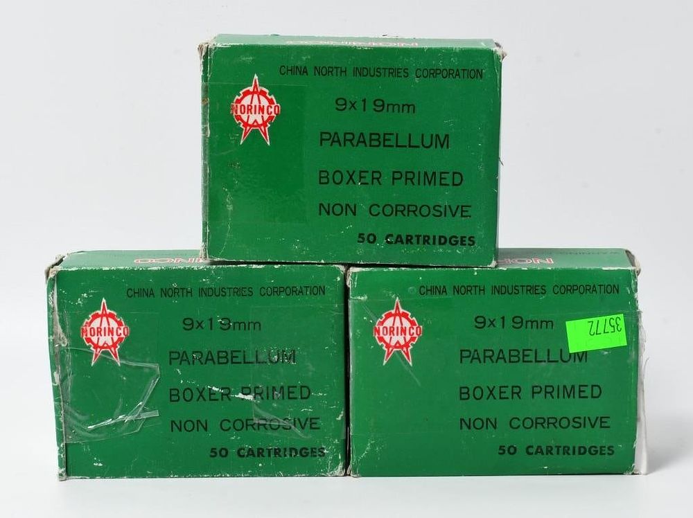 Lot 478: 150 Rounds of Norinco 9x19 Parabellum Ammo