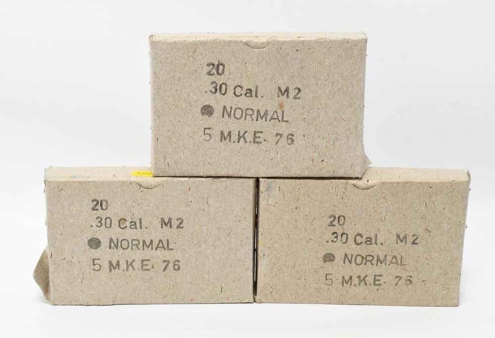Lot 556: 60 Rounds of .30-06 M2 SPRG Ammunition