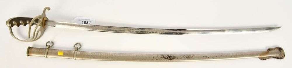 Lot 1031: US Army 1902 Officer Saber w/Scabbard Pettibone