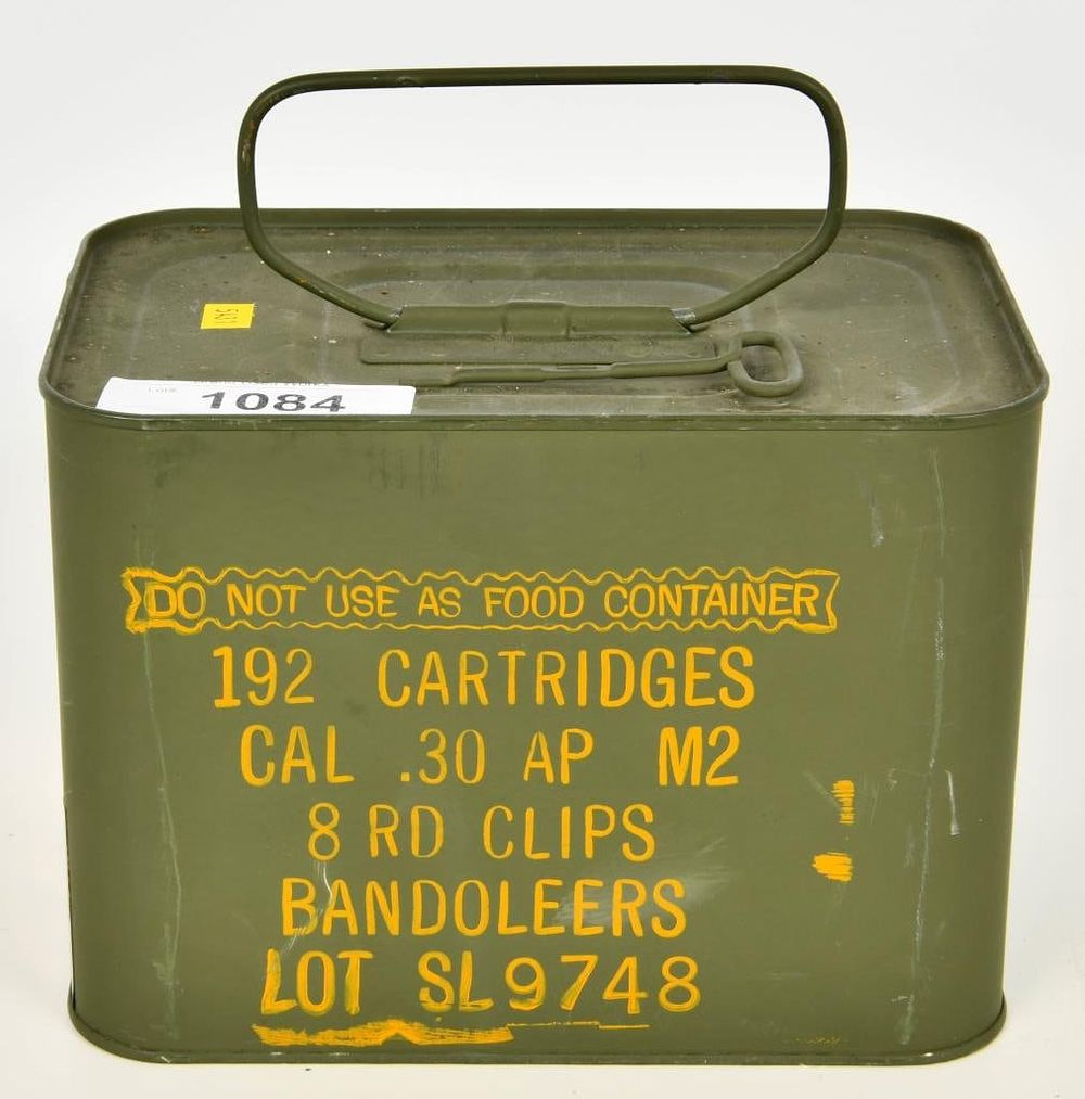 Lot 1084: 192 Rd Sealed Spam Can Of .30-06 AP M2 Ammo