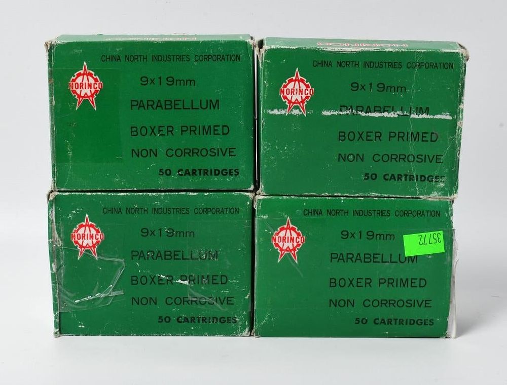 Lot 1099: 200 Rounds of Norinco 9x19 Parabellum Ammo