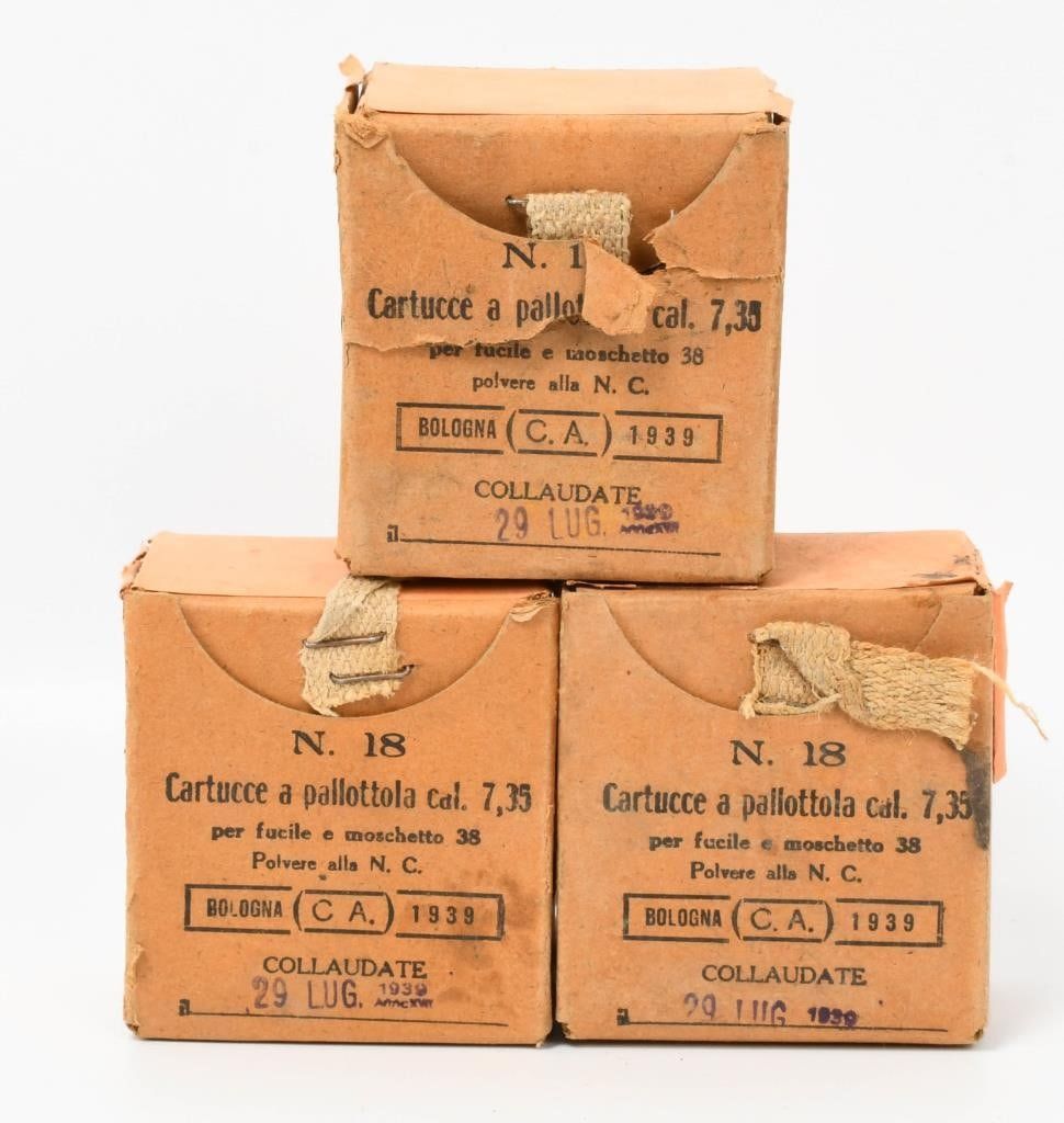 Lot 1135: 54 Rounds of 6.5x52 Carcano Ammunition