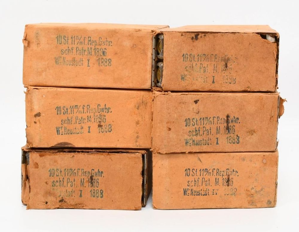 Lot 1159: 60 Rounds Of 11mm Mauser Ammunition