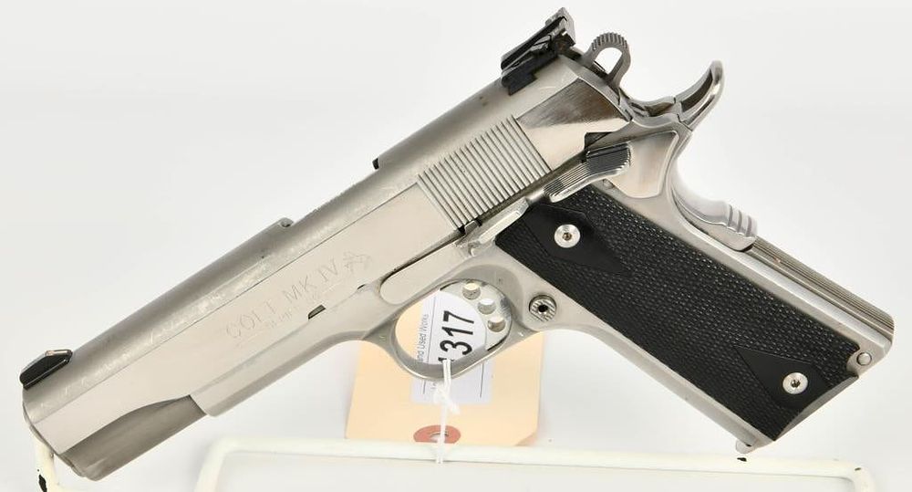 Lot 1317: Colt Government MKIV Stainless 80 Series .45 ACP