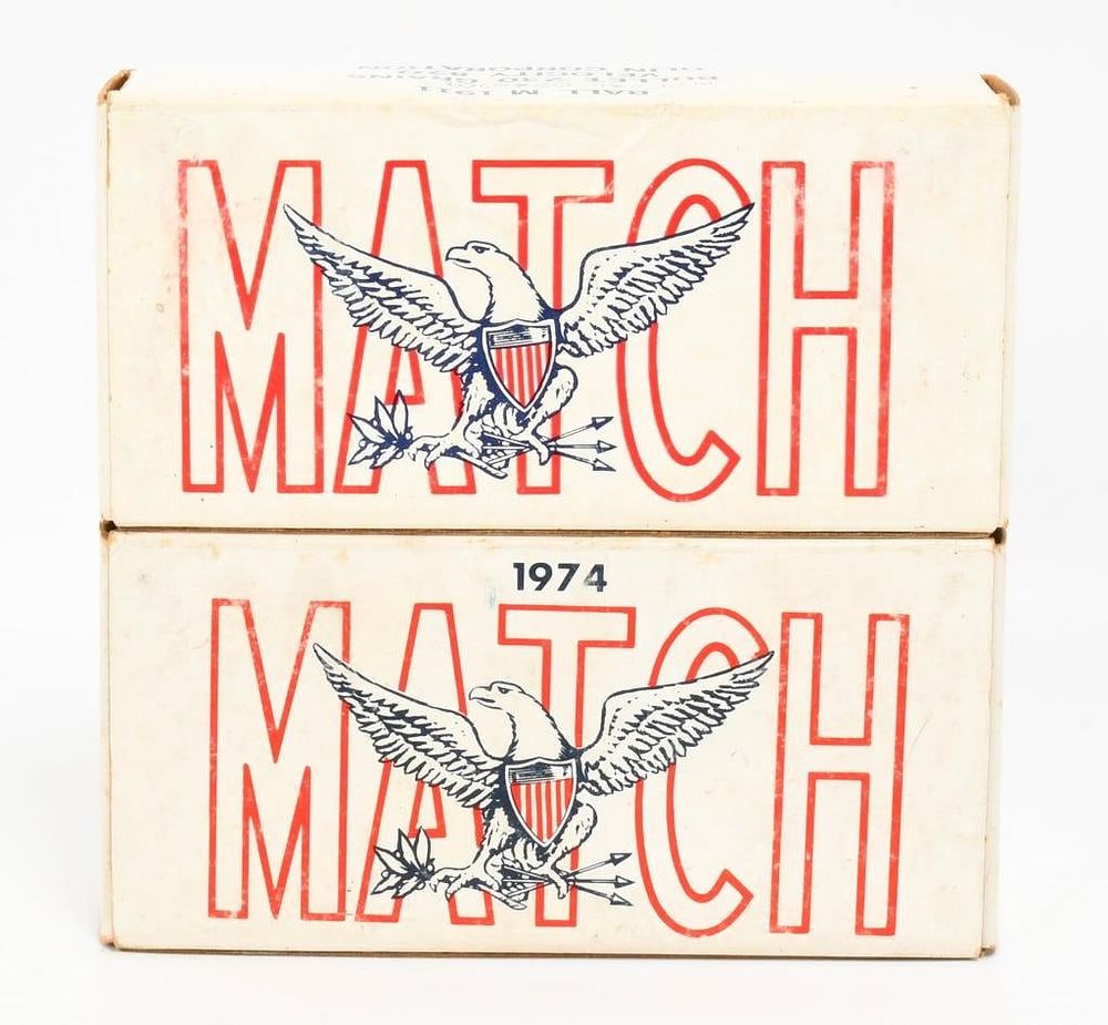 Lot 1330: 100 Rounds of Match Ball M1911 .45 Cal Ammo