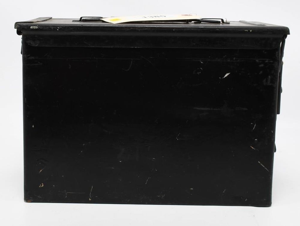 Lot 1385: 1 Large Heavy Duty Metal Ammunition Cans