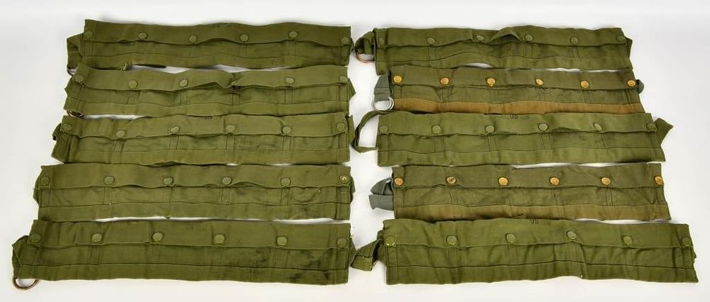 Lot 1400: 10 Military Green Australian MK1 Bandoleers