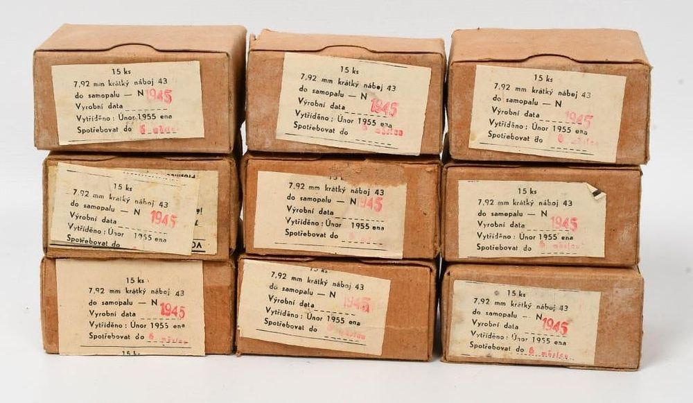 Lot 1405: 135 Rounds Of 7.92X33mm Kurz Ammunition