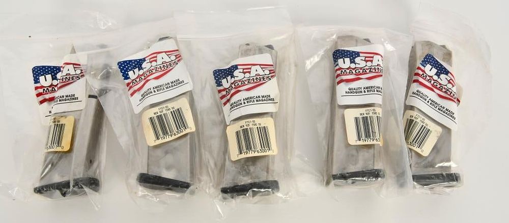 Lot 1411: Lot of Five New Beretta 92F 15 Round Magazines
