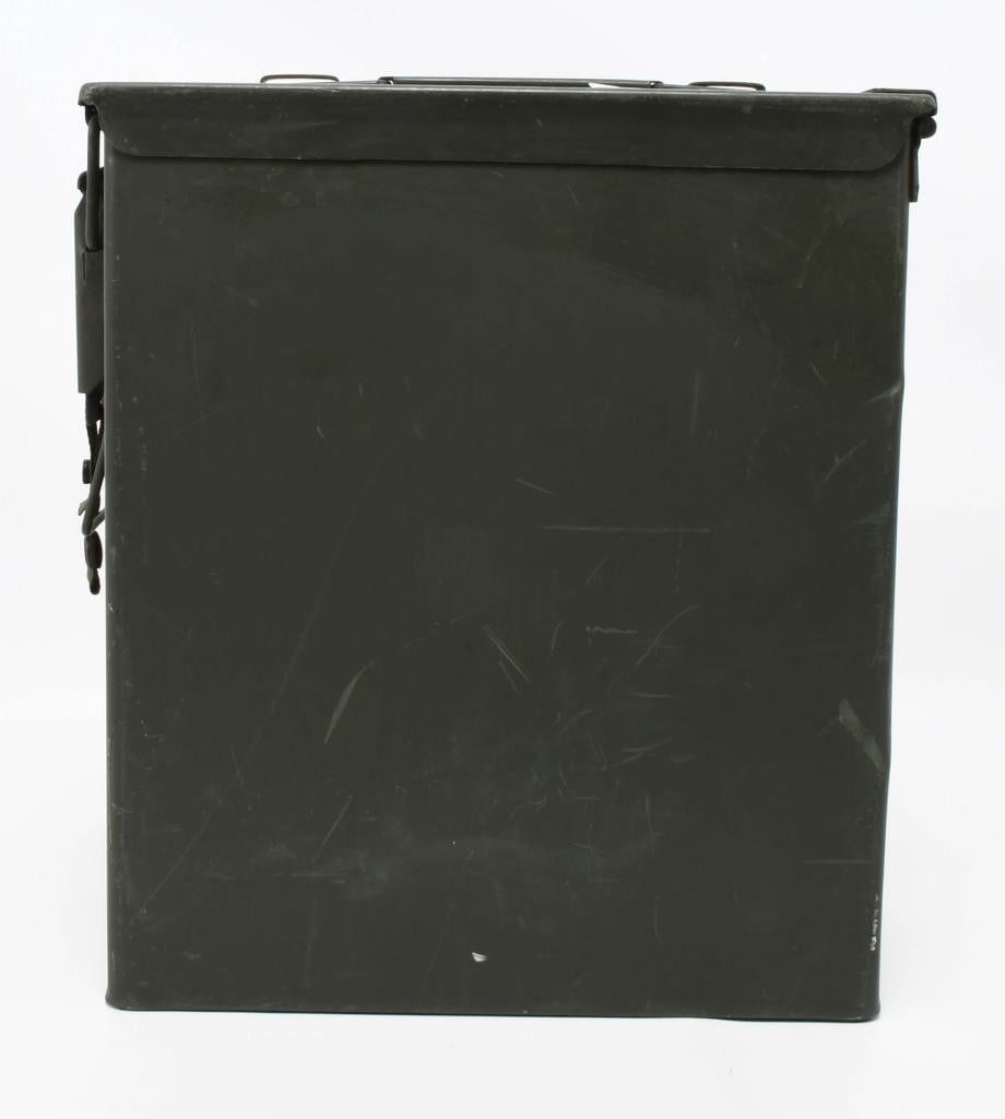 Lot 1433: US Military Metal Storage Container w/foam OD Gree