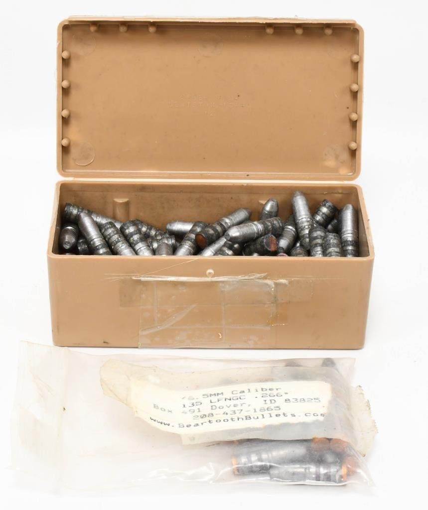 Lot 1462: Approx 113 Count Of 6.5mm Reloading Bullet Tips