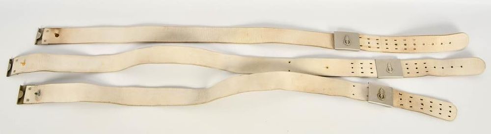 Lot 1463: 3 Italian Military carabinieri belts
