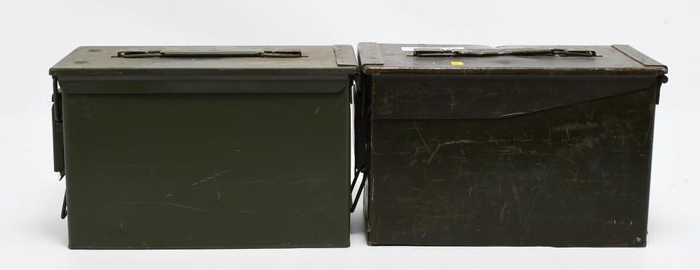 Lot 1502: 2 Heavy Duty Metal Ammo Cans