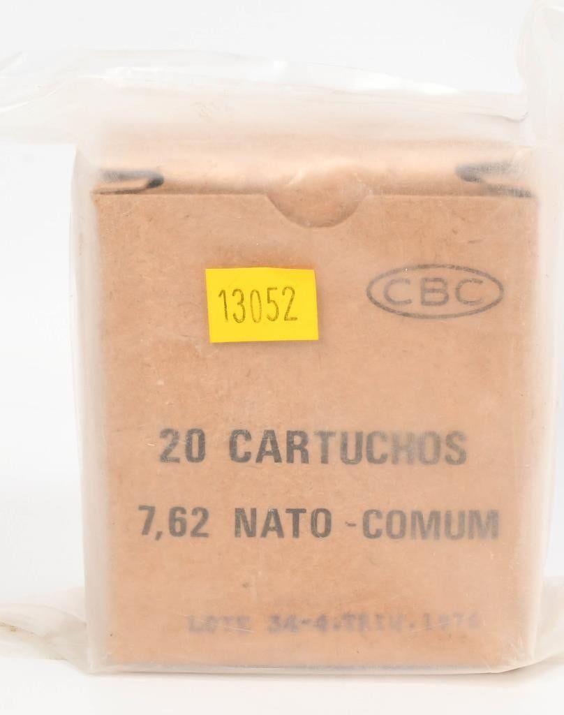 Lot 1525: 20 Rounds Of CBC 7.62 (.308) Nato Ammunition