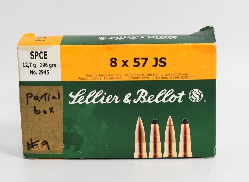 Lot 1546: 9 Rounds of Sellier & Bellot 8x57 JS Ammunition