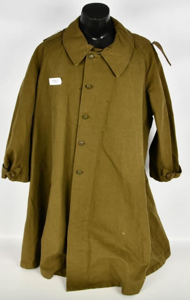 Lot 1567: M35 French Army Motorcycle Dust Coat size 2