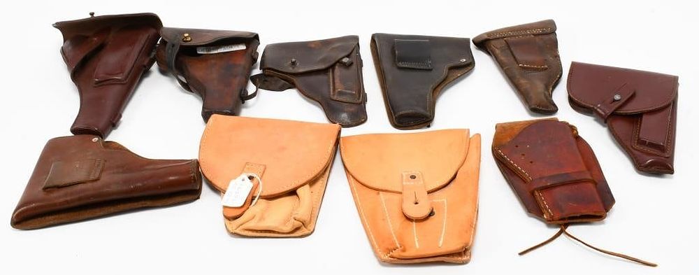 Lot 1571: (10) Various pre owned Leather Holsters