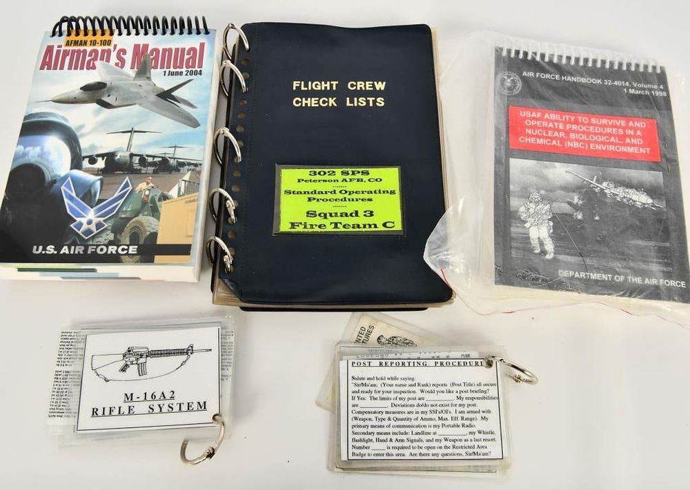 Lot 1583: Flight Crew Check List, Airmans Manual, NBC Manual