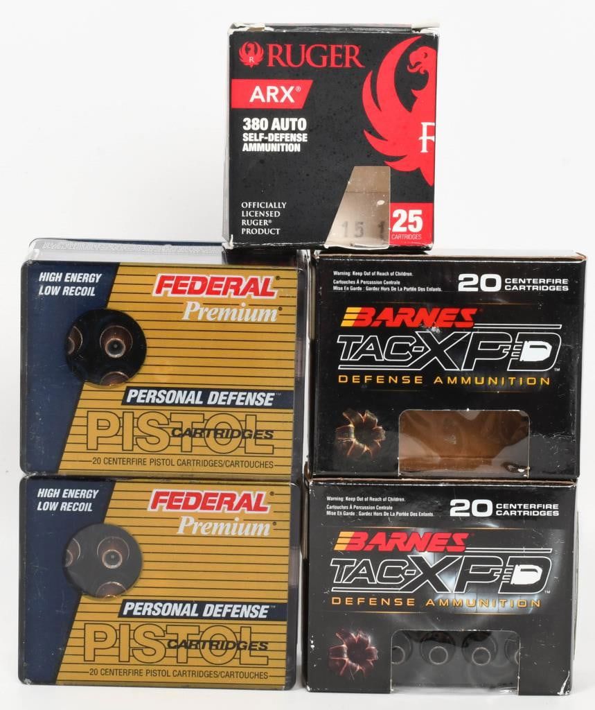 Lot 55: 105 Rounds Of Self Defense .380 ACP Ammunition