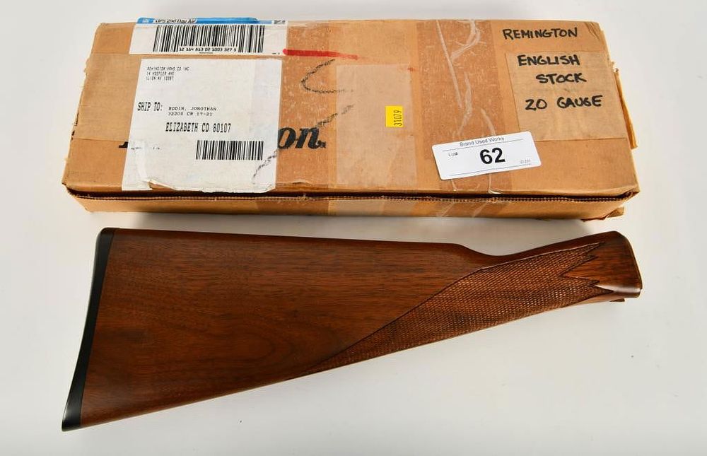 Lot 62: Remington 20 Gauge English Wood Butt Stock