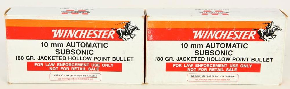 Lot 88: 100 Rounds Of Winchester 10mm Subsonic Ammo