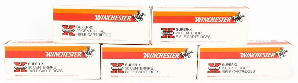 Lot 142: 100 Rounds Of Winchester .222 Rem Ammunition