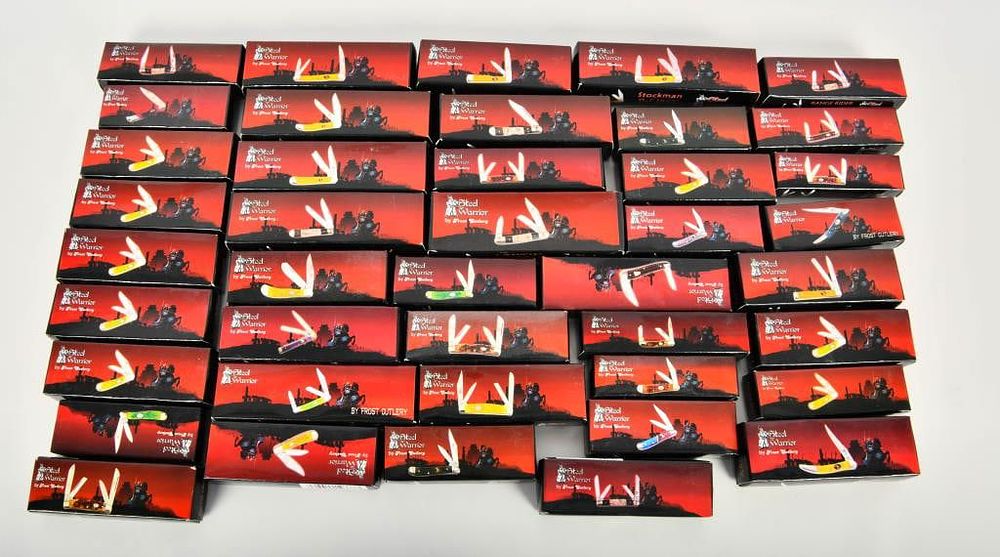 Lot 146: 42 NIB Frost Cutlery Folding Pocket Knives