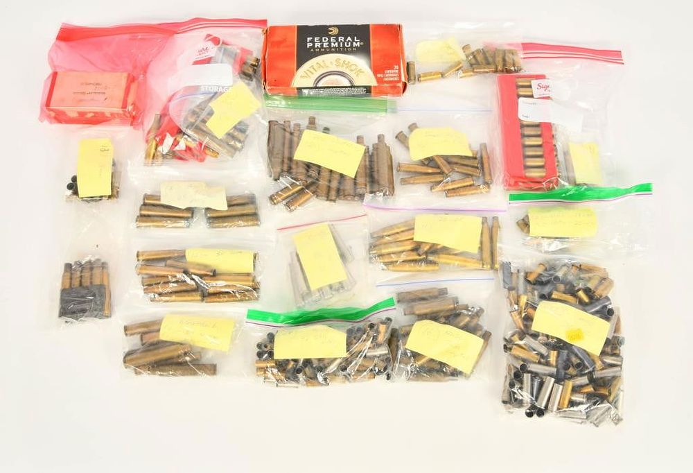 Lot 170: Large Lot of Various Caliber Empty Brass Casings